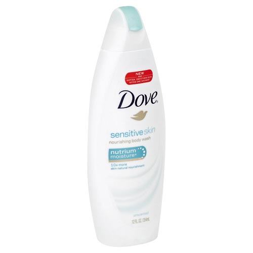 Image for Dove Body Wash, Nourishing, Sensitive Skin, Unscented,12oz from Keyes Drug