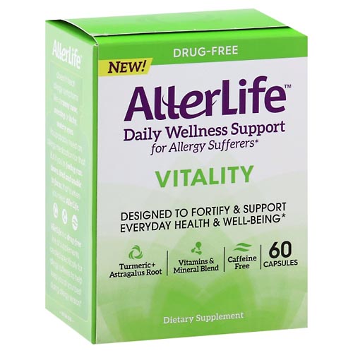 Image for Allerlife Daily Wellness Support, Vitality, Drug-Free, Capsules,60ea from Keyes Drug