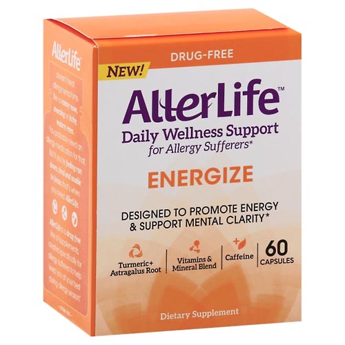 Image for Allerlife Daily Wellness Support, Energize, Drug-Free, Capsules,60ea from Keyes Drug