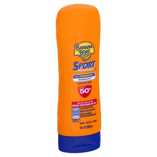 Image for Banana Boat Sunscreen Lotion, with Powerstay Technology, Broad Spectrum SPF 50+,8oz from Keyes Drug