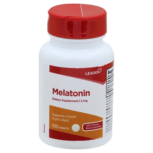 Image for Leader Melatonin, 3 mg, Tablets,100ea from Keyes Drug