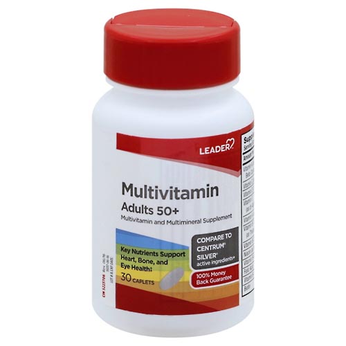 Image for Leader Multivitamin, Adults 50+, Caplets,30ea from Keyes Drug