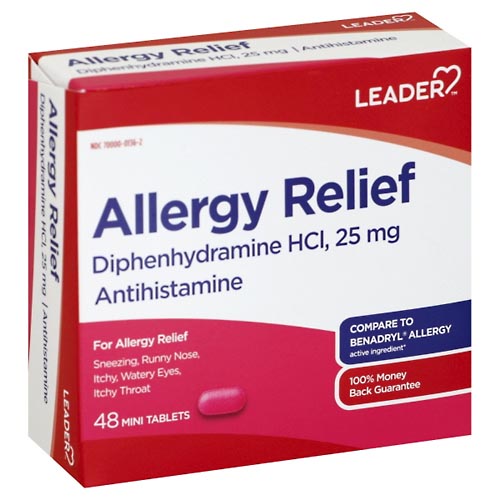 Image for Leader Allergy Relief, Mini Tablets,48ea from Keyes Drug