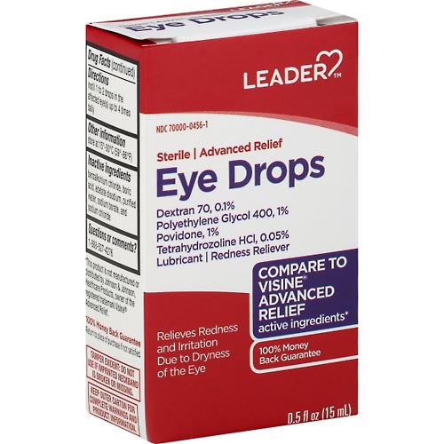 Image for Leader Eye Drops, Advanced Relief,0.5oz from Keyes Drug