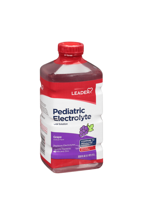 Image for Leader Pediatric Electrolyte, Grape,33.8oz from Keyes Drug