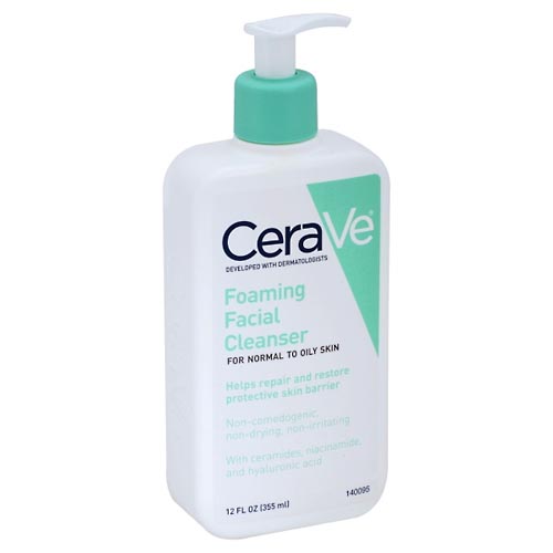 Image for CeraVe Foaming Facial Cleanser, for Normal to Oily Skin 12 oz from Keyes Drug