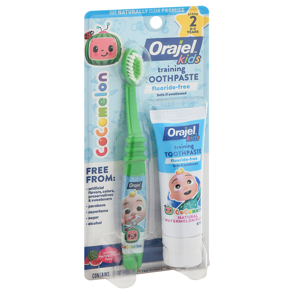 Image for Orajel Training Toothpaste, Natural Watermelon, Cocomelon,1ea from Keyes Drug