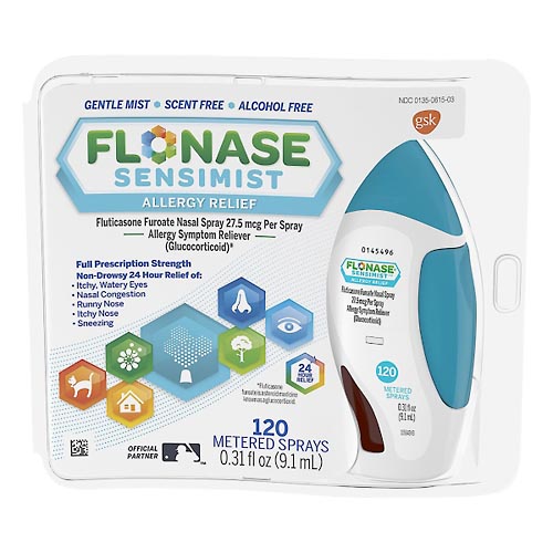 Image for Flonase Allergy Relief, Full Prescription Strength, 27.5 mcg, Metered Sprays, Scent Free,120ea from Keyes Drug