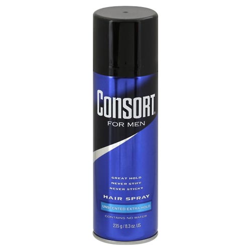 Image for Consort Hair Spray, for Men, Unscented, Extra Hold,8.3oz from Keyes Drug