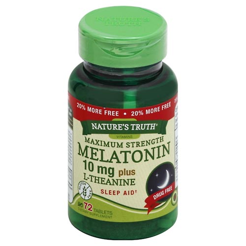 Image for Natures Truth Melatonin, Plus L-Theanine, Maximum Strength, 10 mg, Tablets,72ea from Keyes Drug